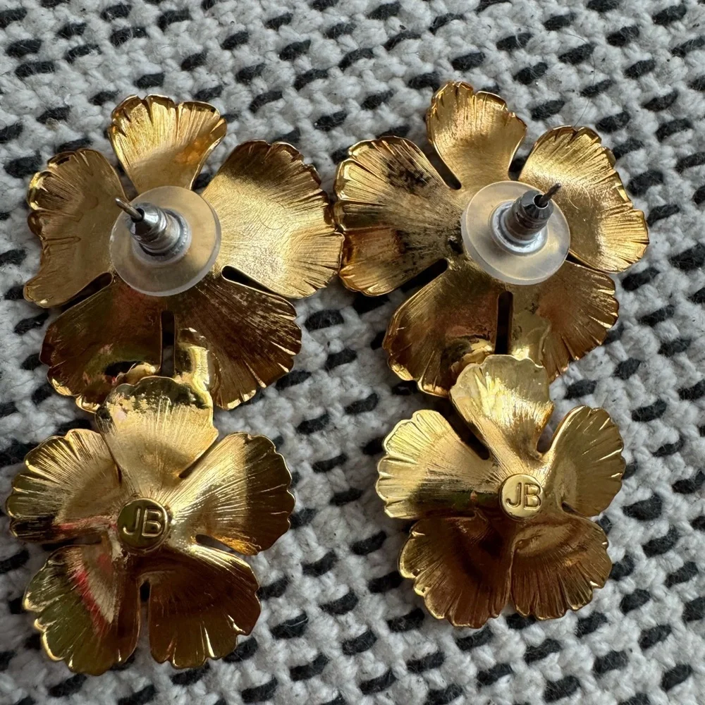 Jennifer Behr Gold Blossom Earrings - Picture 4 of 4